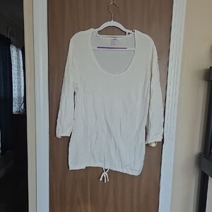 Old Navy Women's Cream Long Sleeve Top